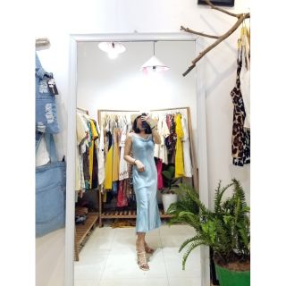 Váy lụa cổ đổ hàng thiết kế cao cấp