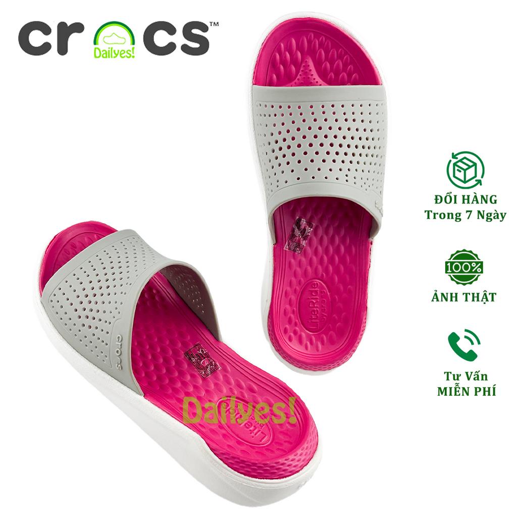 Dép Lê Cross Literide Nam Nữ Màu Hồng Trắng siêu êm, hàng xịn, full tag, hỗ trợ đổi trả - Cross Literide Dailyes