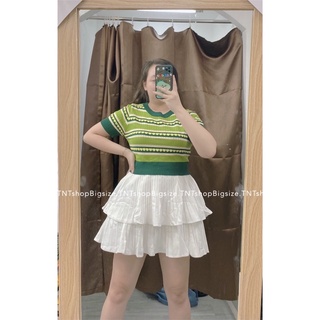 Áo Len Croptop Tim Xanh [ TNT SHOP BIGISZE ]
