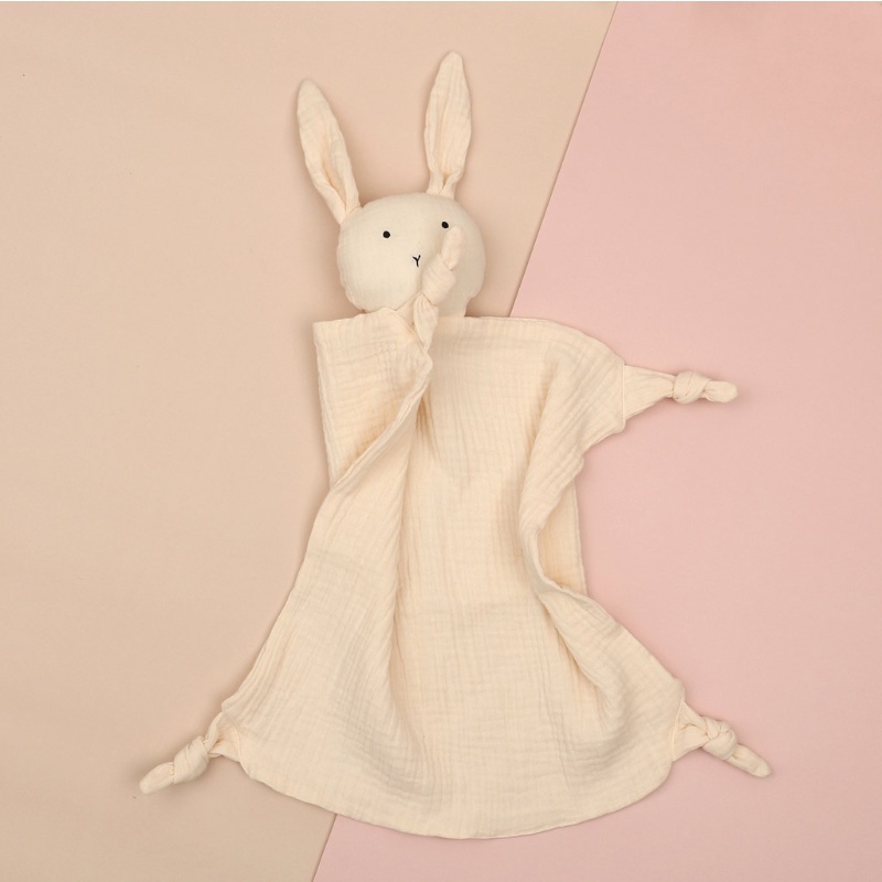 Khăn Cotton Mềm Mại Hình Chú Thỏ Đáng Yêu Cho Bé Sơ Sinh