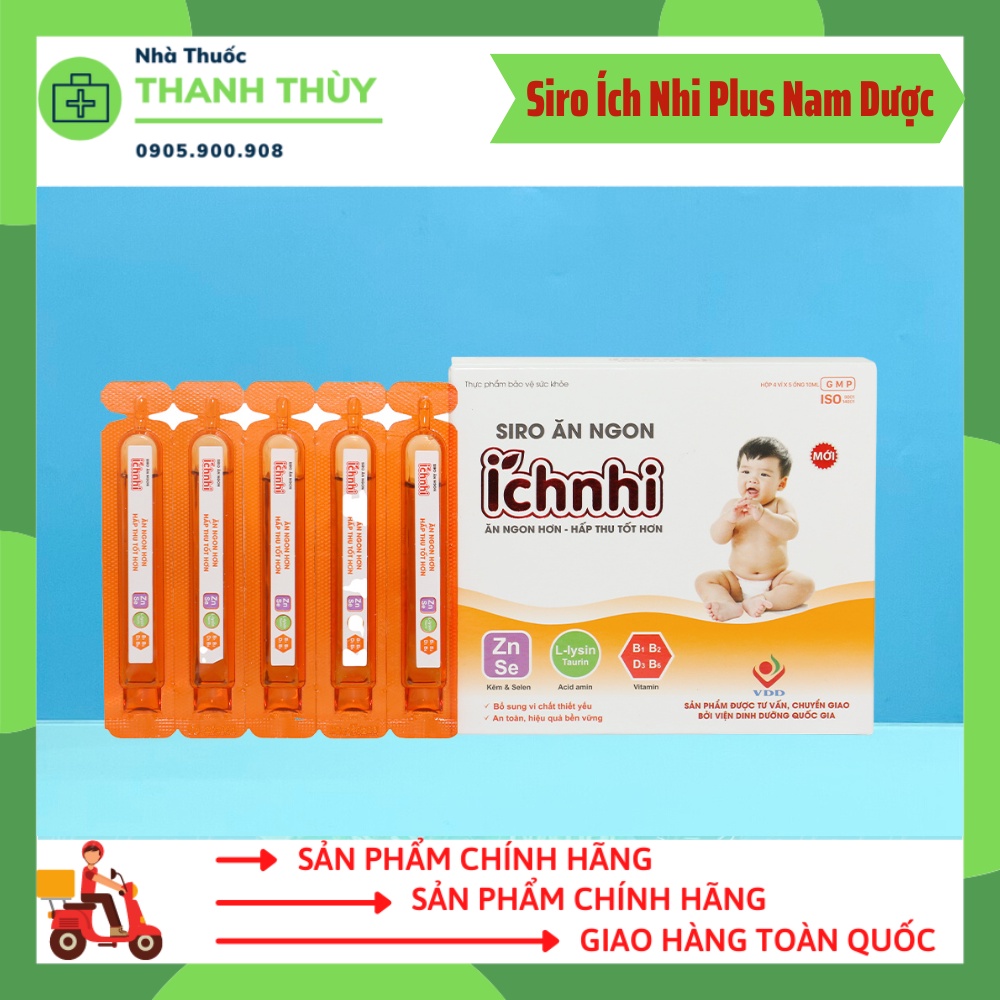 Siro Ăn Ngon Ích Nhi Plus - Giúp Nâng Cao Sức Đề Kháng, Tăng Chuyển Hóa Hấp Thu Dưỡng Chất, Trẻ Ăn Ngon