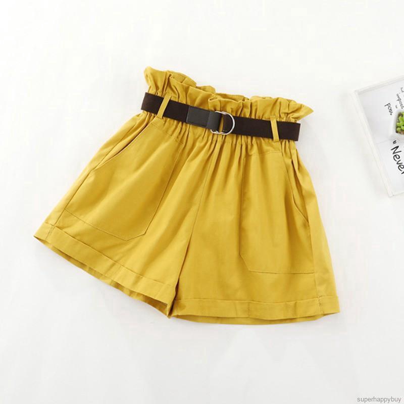 Quần sọt lưng thun co giãn thiết kế dáng rộng che khuyết điểm