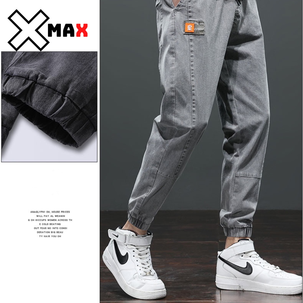 Quần jean jogger nam co giãn 4 chiều bo gấu phá cách cực đẹp, Quần bò nam cạp chun Hottrend hàn quốc Xmax B050 | BigBuy360 - bigbuy360.vn