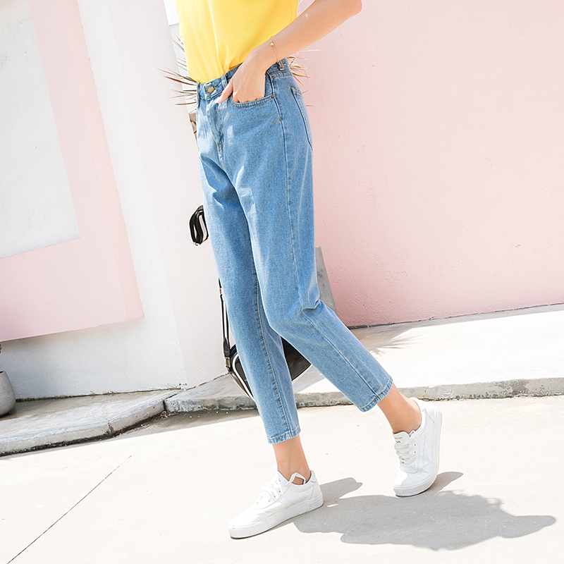 Quần Jeans Nữ Lưng Cao Ống Rộng
