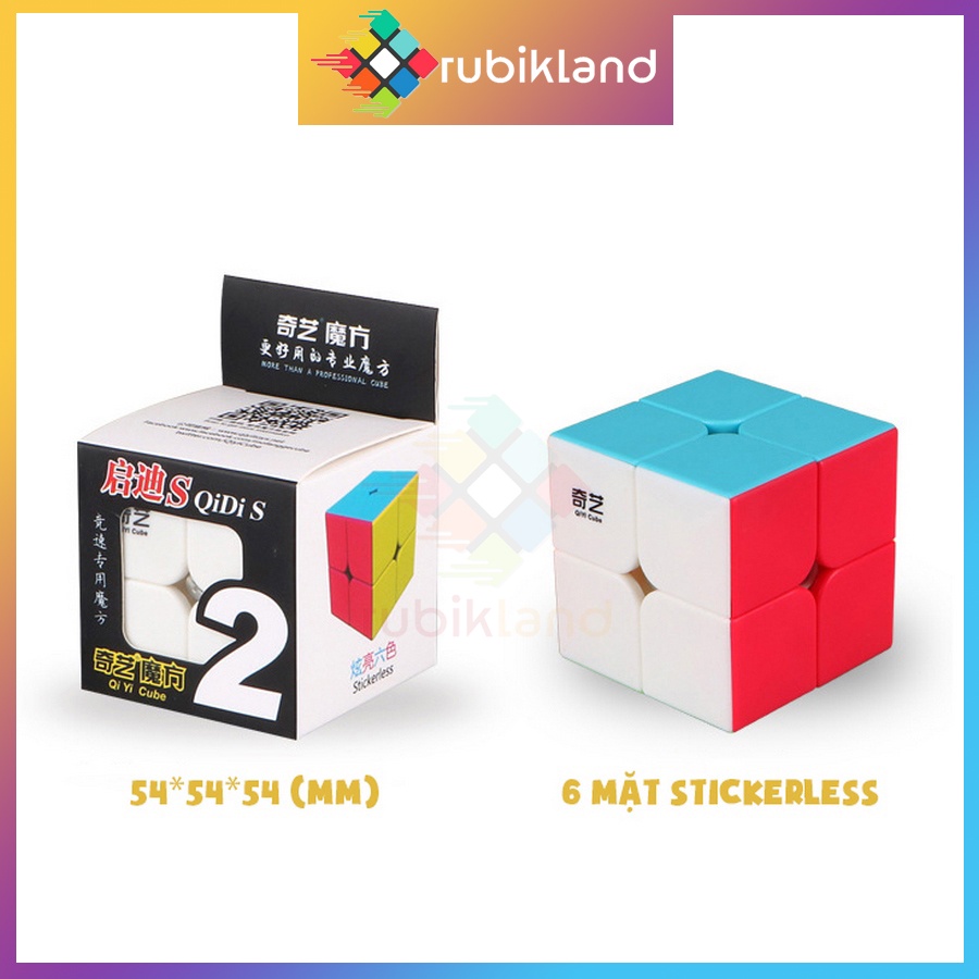 Rubik 2x2 QiYi QiDi S Rubic 2 Tầng Stickerless Cao Cấp Đồ Chơi Trí Tuệ