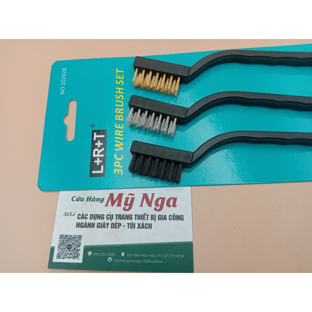 Bộ 3 cây bàn chải cước -đồng thau- nhựa L+R+T