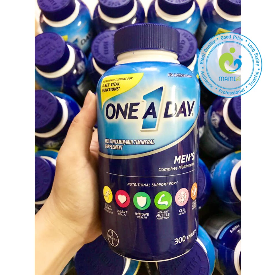 Vitamin tổng hợp (300v) tăng sinh lực, miễn dịch cho nam/nữ giới dưới 50 tuổi One A Day Men's/Women's Multivitamin, USA | Thế Giới Skin Care