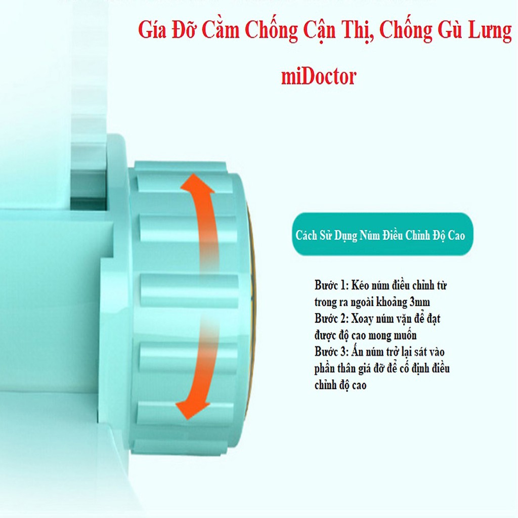 Giá Đỡ Cằm Chống Cận Thị, Dụng Cụ Chống Cận Thị, Chống Gù – Tặng Kèm 3 Con Cá Heo Luyện Chữ