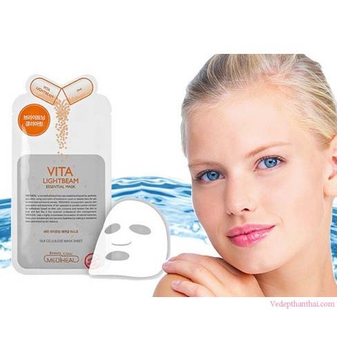 Mặt Nạ Mediheal Vita Lightbeam Essential Mask 25ml Mặt nạ trắng da [Chính hãng]