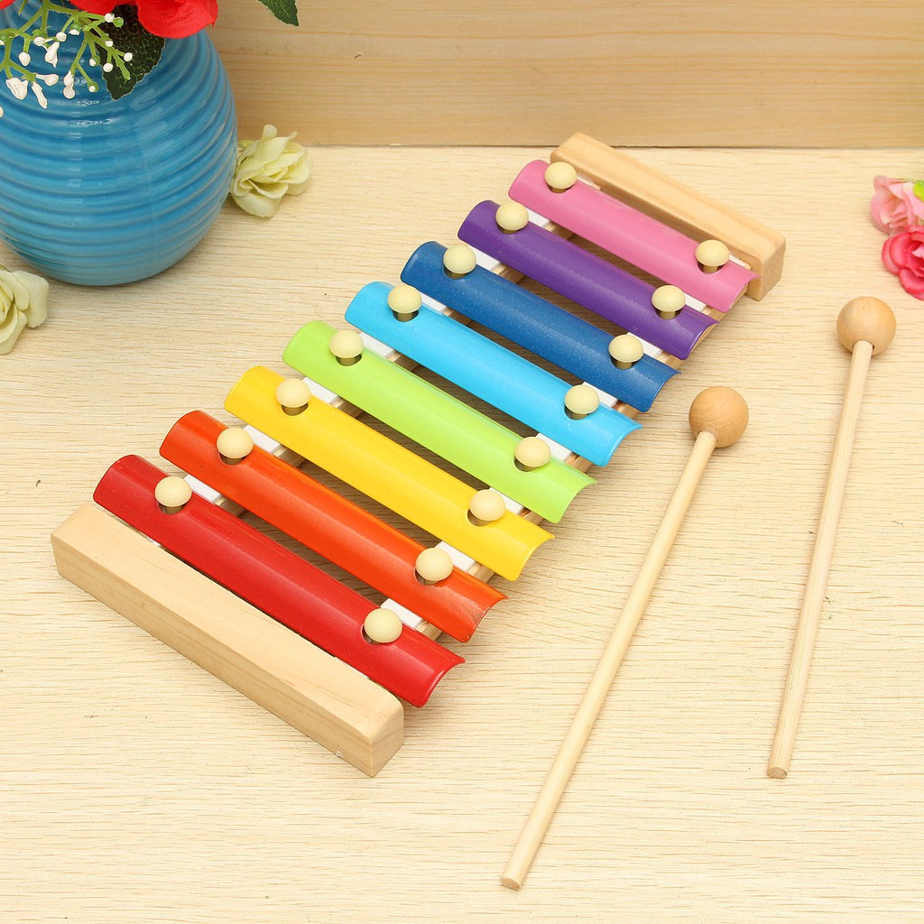 Đồ chơi nhạc cụ Xylophone bằng gỗ nhiều màu sắc