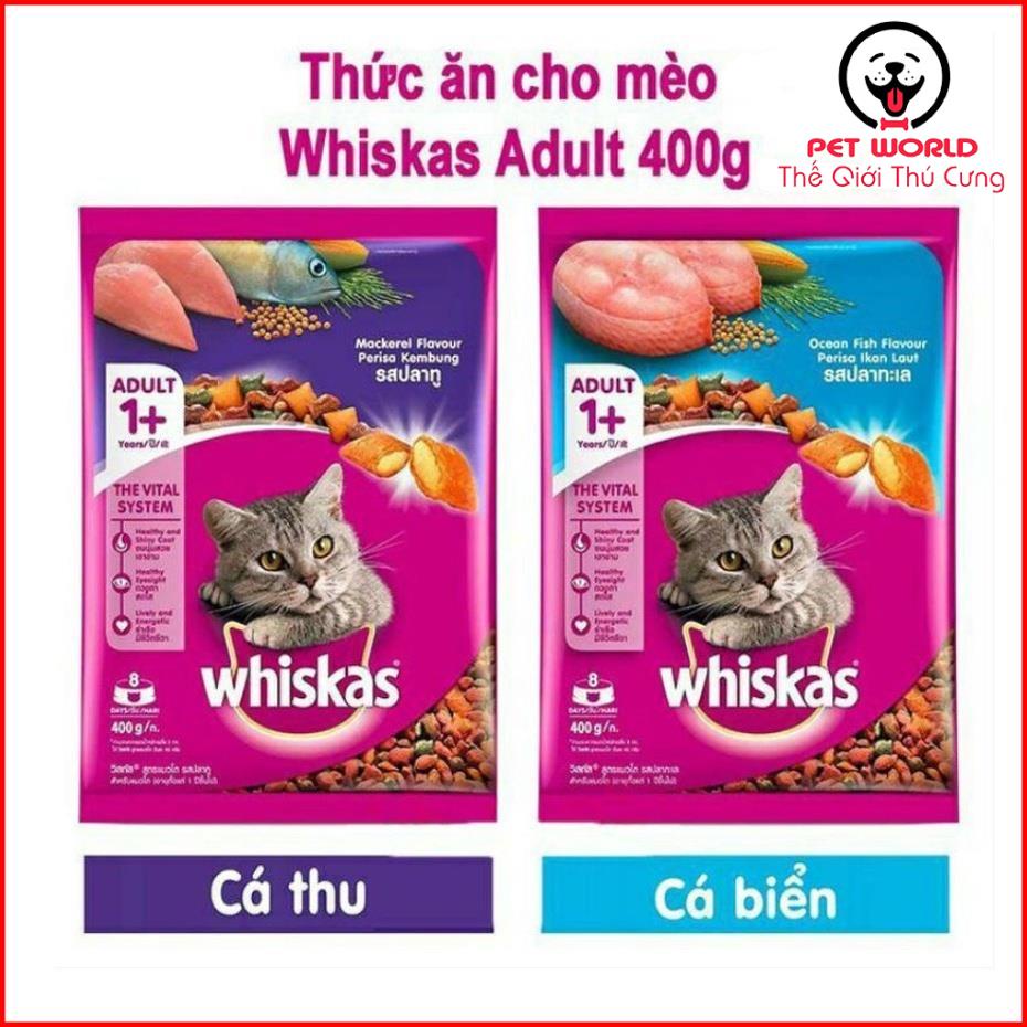 Thức ăn hạt Mèo trưởng thành Whiskas Adult 400g