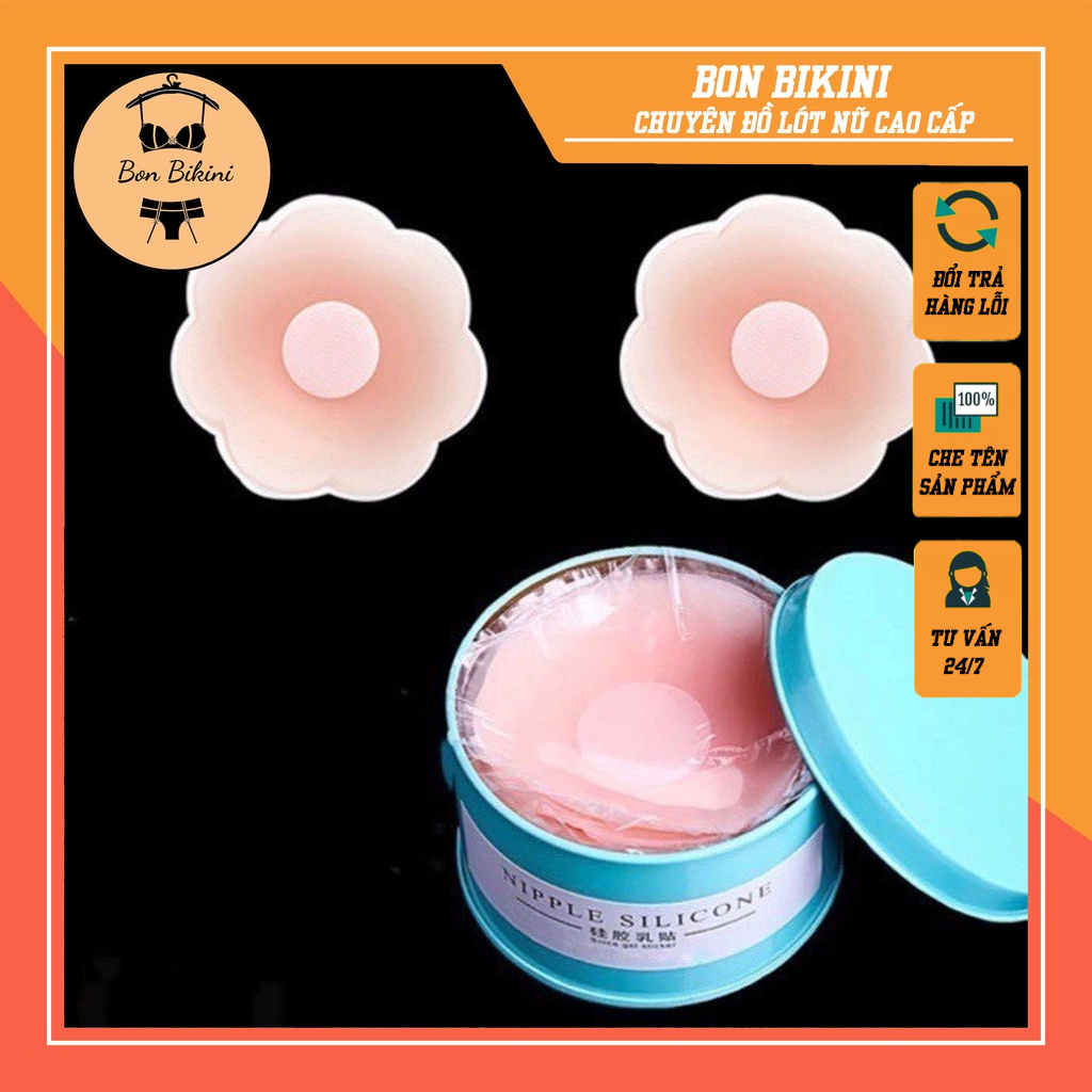 [Hộp 5 đôi] miếng dán ngực dán vú silicon đầu ti sử dụng nhiều lần