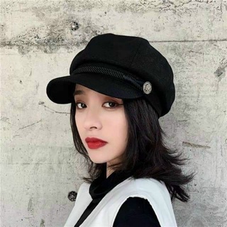 Mũ beret da pu
