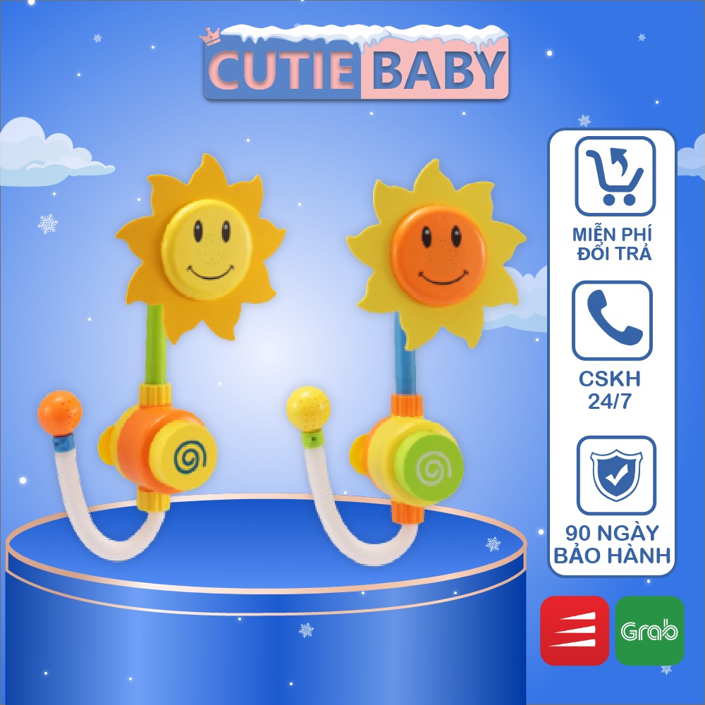 Đồ chơi Phòng Tắm/Thả Bồn Vòi Hoa Sen Hướng Dương Cutiebaby Phun Nước Thích Thú Đi Tắm Cho Bé Trai,Gái - An Toàn [128]