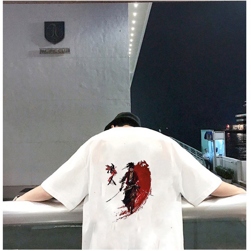 Áo thun unisex độc lạ Samurai form rộng vải dày mịn 2019T1811