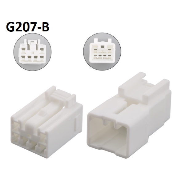 G207-Giắc cắm đầu nối xe hơi MG 6 lỗ 2.2mm màu trắng