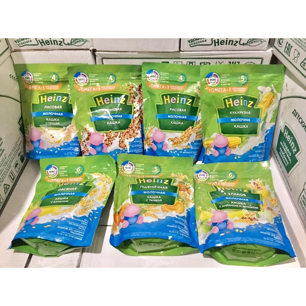 Bột Ăn Dặm Heinz Nga Cho Bé 4/6m+ (Túi Zip 200gr) DATE 2023