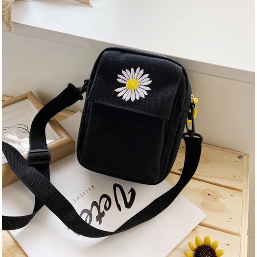 Túi tote, túi vải đựng điện thoại hoa cúc siêu hot TX38