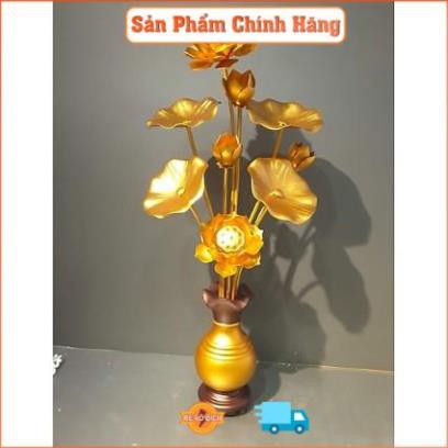 Hoa Sen đồng thờ. Và lọ hoa sen. Chất liệu ĐỒNG ĐÀI LOAN, Nhập khẩu từ Đài Loan, Đồ thờ cúng bằng đồng