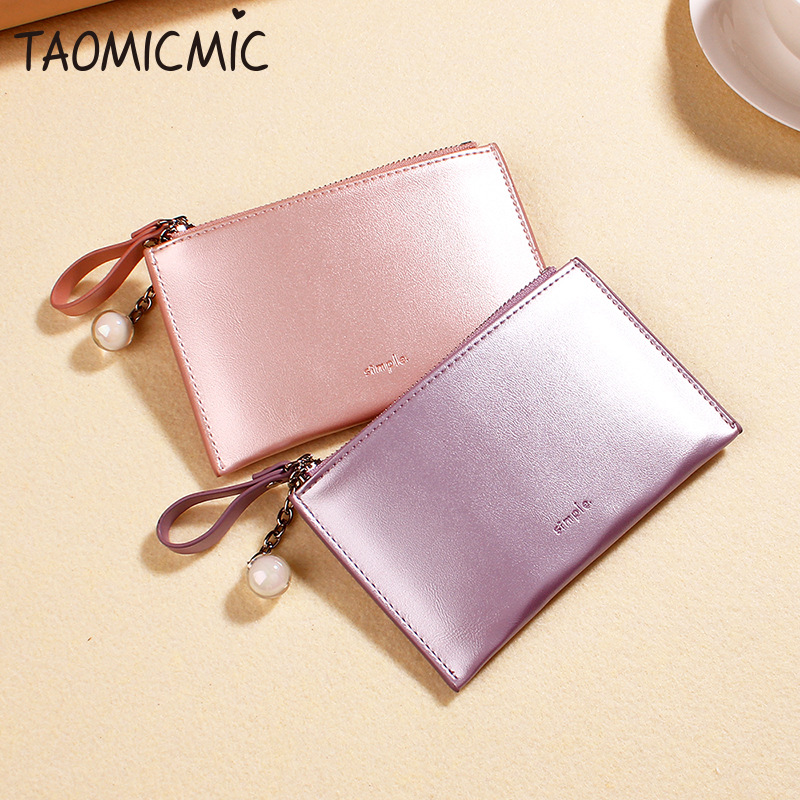 Ví ngắn JASMIN NOIR da PU có khóa kéo chuẩn thời trang cho nữ
