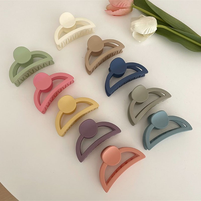 SWEETY Kẹp Tóc Càng Cua Màu Trơn Đơn Giản Cho Nữ