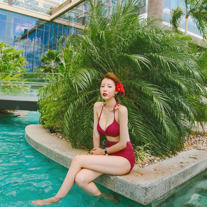 Bộ đồ bơi bikini 2 mảnh kèm áo choàng dành cho bạn gái đi biển mã L79, L80, L81