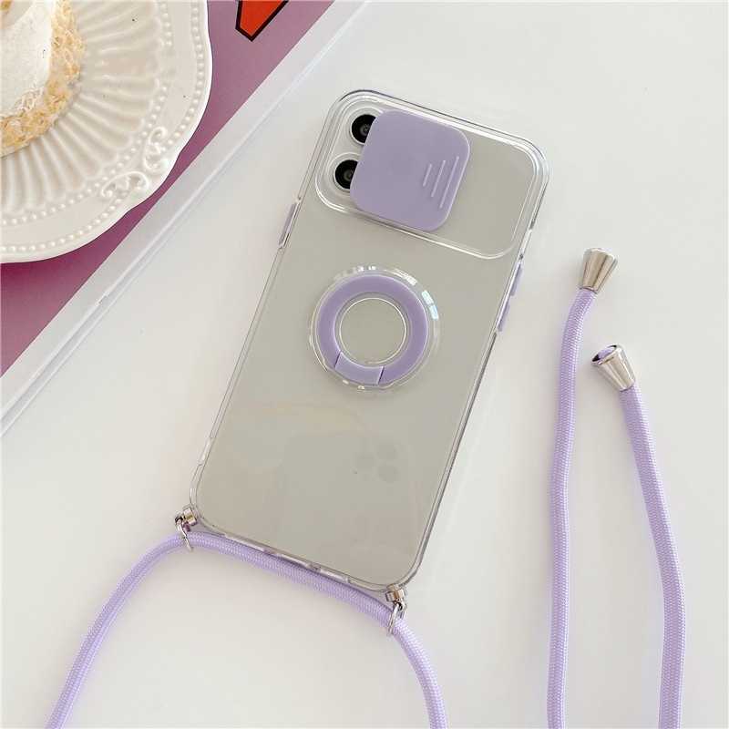 Ốp điện thoại mềm trong suốt có dây đeo thích hợp cho iphone 13 11 12 pro max x xs xr 7 8 plus se 2020