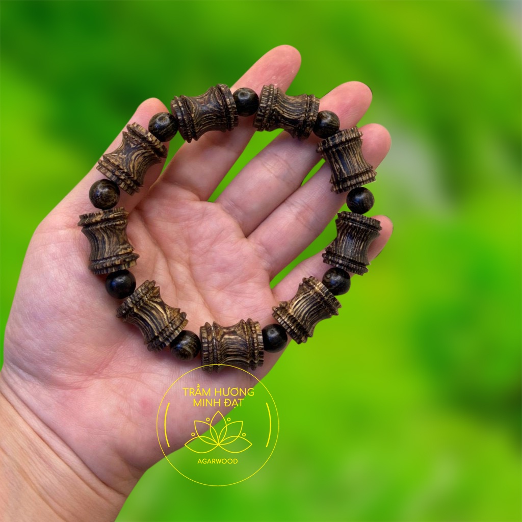 Vòng đeo tay trầm hương sánh chìm Nam Nữ 8mm 10mm 12mm