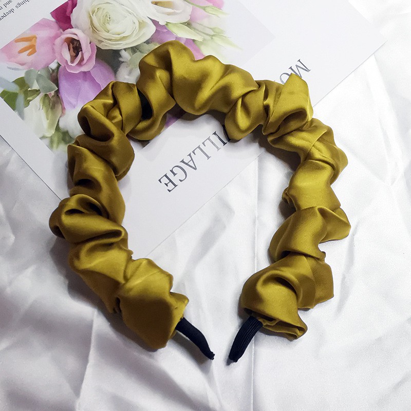 Cài Tóc Vải Satin Màu Trơn Phong Cách Hàn Quốc Cho Nữ