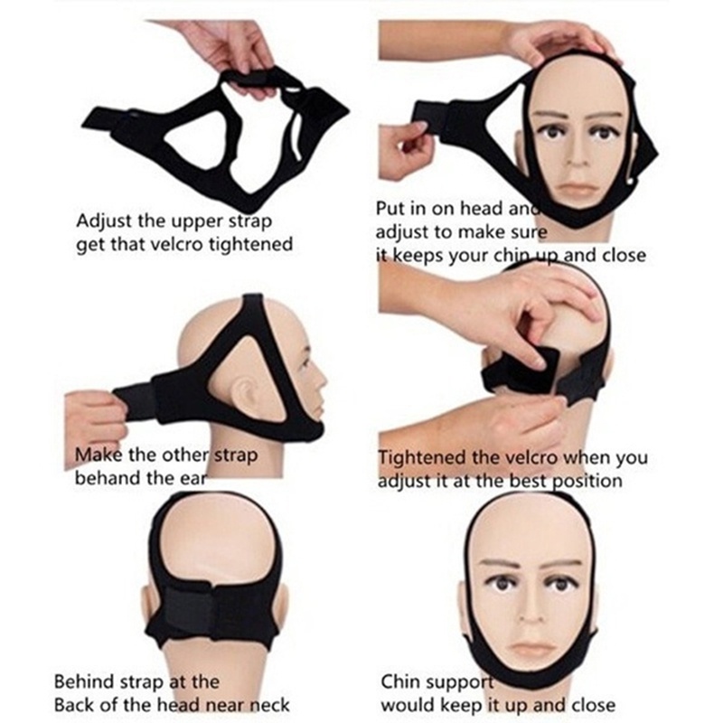 Đai Đeo Định Hình Khuôn Mặt Chữ V Co Giãn Chống Ngáy Ngủ Chăm Sóc Da