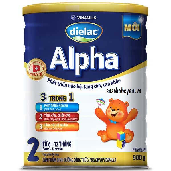 Sữa bột Dielac Alpha 2 900g (6 - 12 tháng)