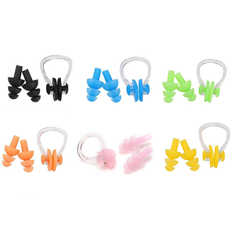 Set 666 Nút Bịt Tai &amp; Mũi Bằng Silicone Chống Nước Tái Sử Dụng Được