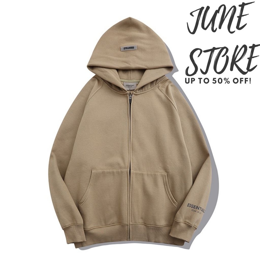 Áo khoác essentials có mũ, Hoodie Jacket Fear Of God Essentials