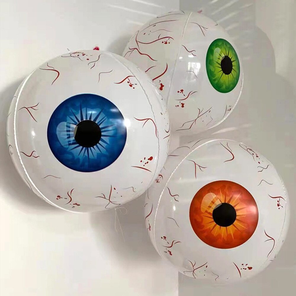 Bong Bóng Lá Nhôm Hình Đôi Mắt Máu 4D 22 Inch Trang Trí Nhà Cửa Dịp Halloween