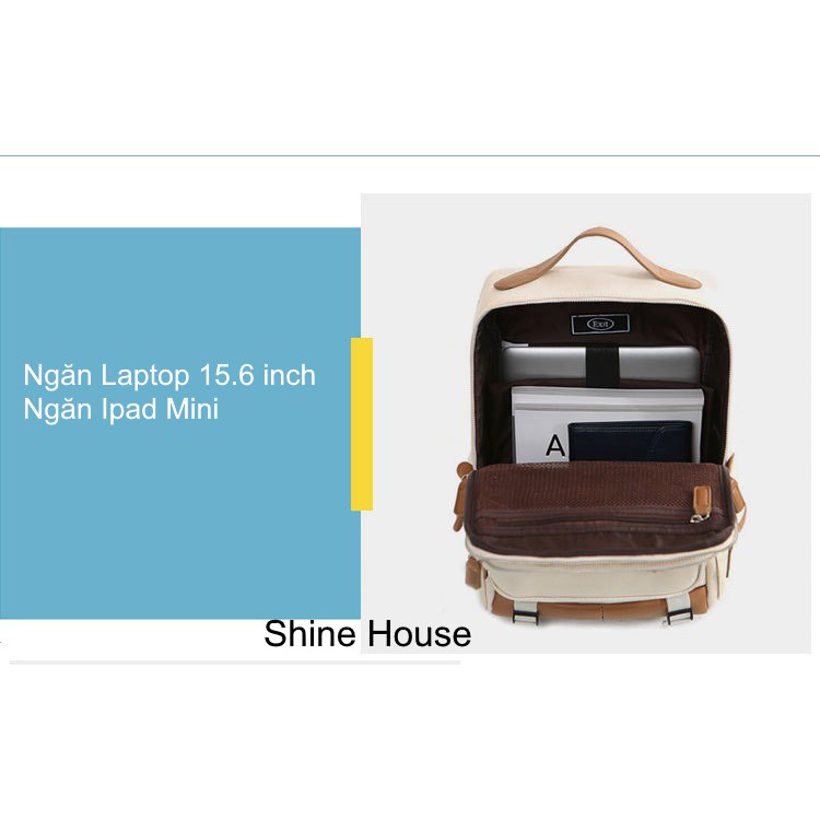 [CỰC PHẨM] Balo Laptop Thời Trang Nam Phong Cách Hàn Quốc - Shine House (Kèm Hình Thật)