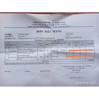 Mặt nạ ủ trắng Placenta White Label
