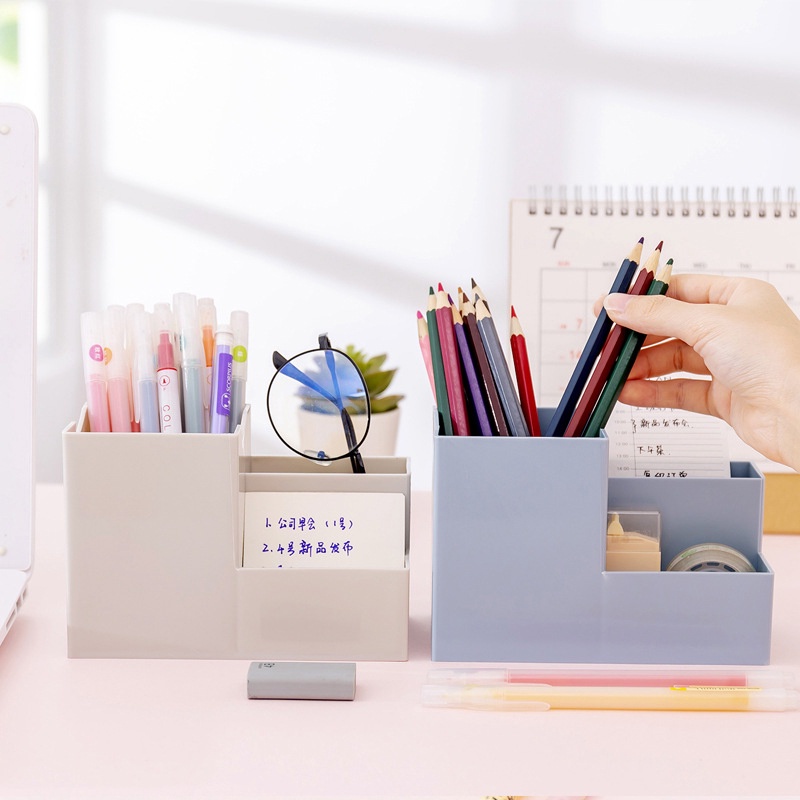 Giá Đỡ Bút / Mỹ Phẩm Để Bàn Bằng Nhựa Đa Năng Tiện Dụng