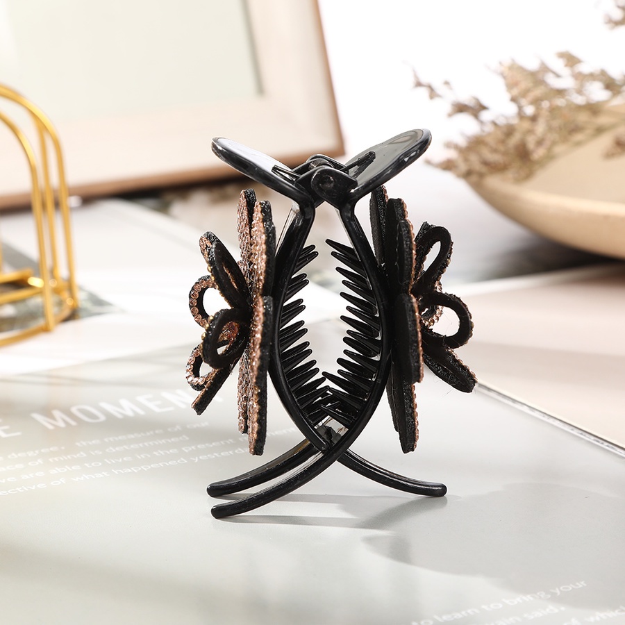 Kẹp tóc đính đá kim cương giả hình hoa phong cách Hàn Quốc cổ điển