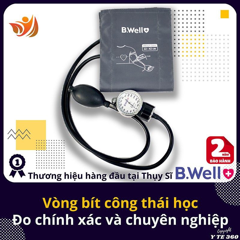 Máy đo huyết áp cơ b.well med 61 thụy sĩ - bwell y tế 360