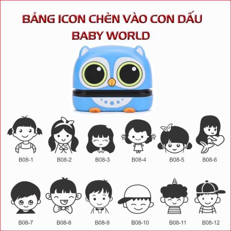 Con dấu In tên lên quần áo, đồ dùng cá nhân. Mực in trên mọi chất liệu không phai trong nước.