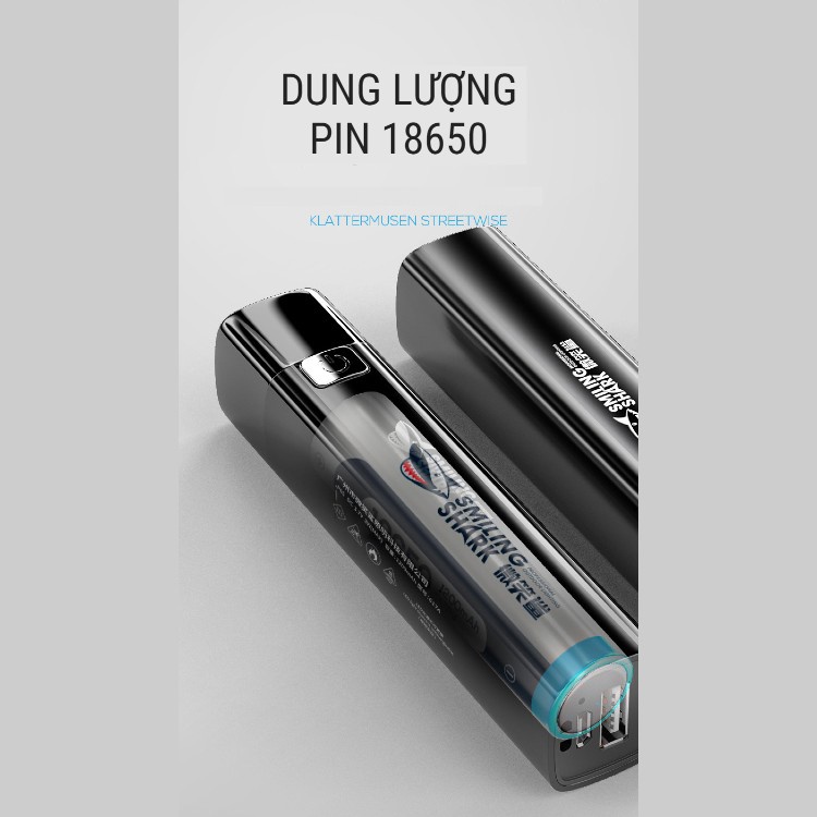 Đèn pin siêu sáng mini có thể sạc lại, tích hợp sạc dự phòng tiện dụng-P4