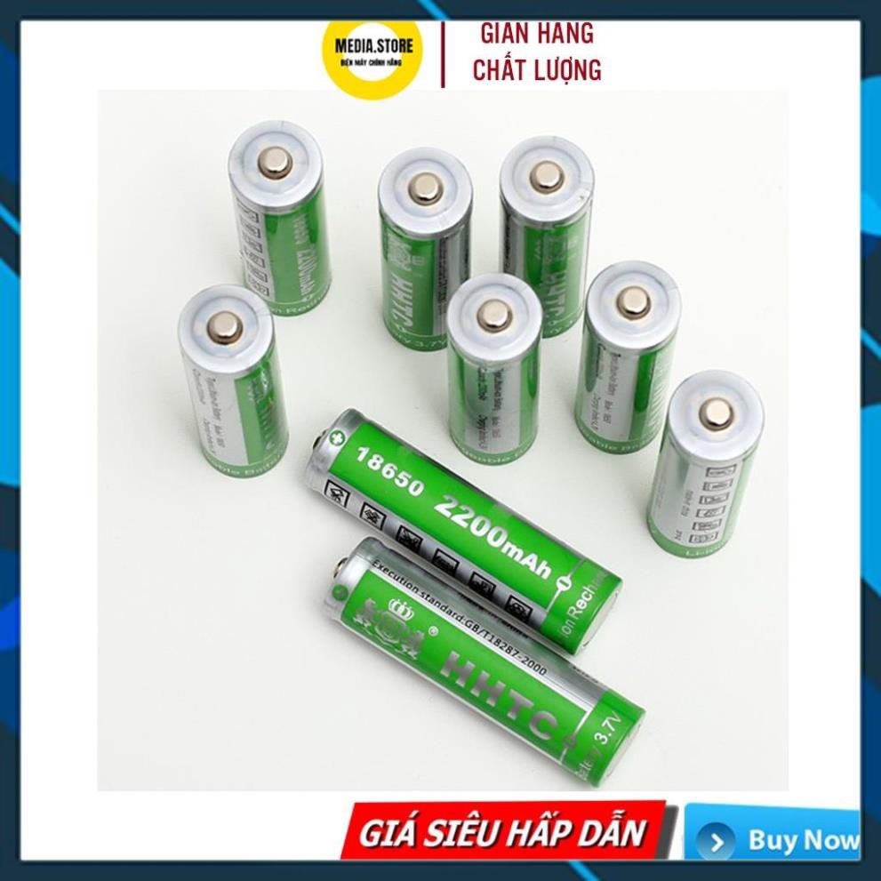 Pin Sạc Cell 18650 HHTC Green Lithium-ion 2200mAh 3.7V dùng cho Loa/ Đài/ Máy phóng thanh và Đèn pin