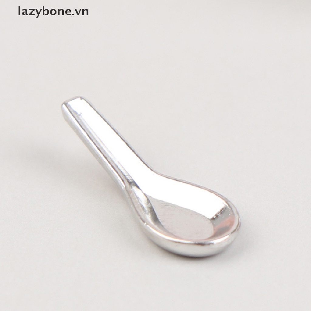 Bộ 4 món gồm muỗng / tô gốm mini tỉ lệ 1: 12 trang trí nhà búp bê