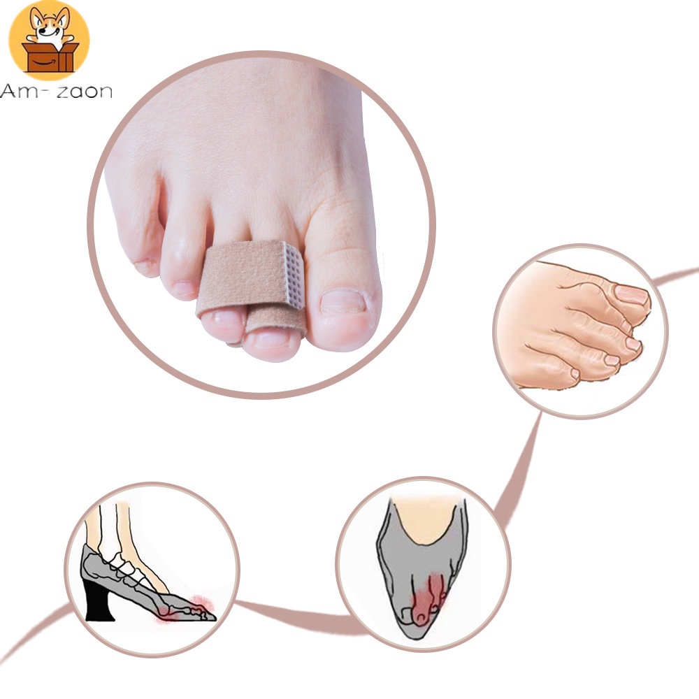 1 Băng Quấn Ngón Chân Chống Trượt Chất Liệu Nhung Cotton Hỗ Trợ Búa / Ngón Chân Gãy