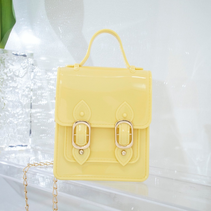 Túi Xách Bằng Silicone Pvc Phối Dây Xích Thời Trang Dành Cho Nữ