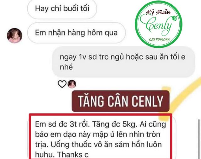 TĂNG CÂN CENLY🌺 [2_4 cân sau 13 ngày ] 👑CÓ UỐNG CÓ TĂNG CAM KẾT HIỆU QUẢ SAU 1 LIỆU TRÌNH 25v 💯 FREESHIP ✔️ | BigBuy360 - bigbuy360.vn
