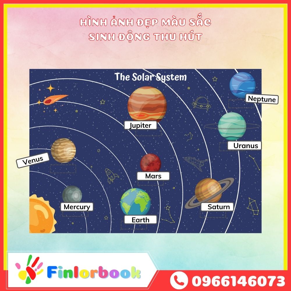 Học liệu bóc dán vũ trụ hành tinh xung quanh chúng ta