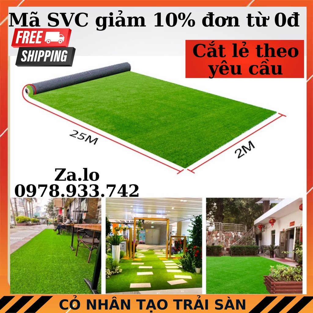 Cỏ nhân tạo giá rẻ dày 2cm, thảm cỏ nhân tạo trải sàn dùng cho nơi dễ ngã, trơn trượt [MÃ SVC giảm 10% đơn từ 0đ]