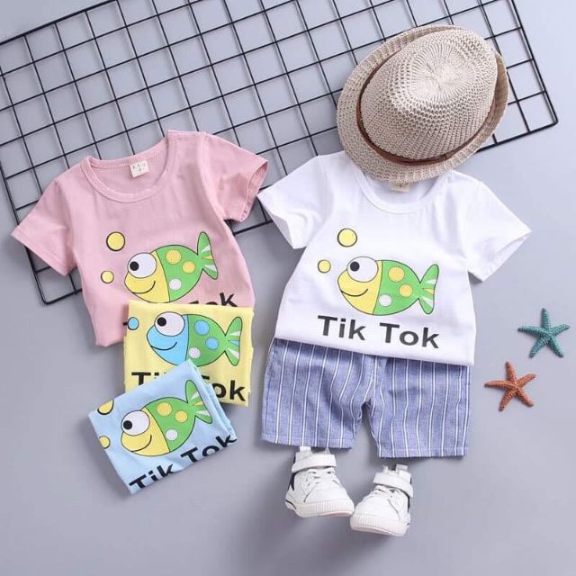 Bộ quần áo  tik tok  siêu hot cho bé