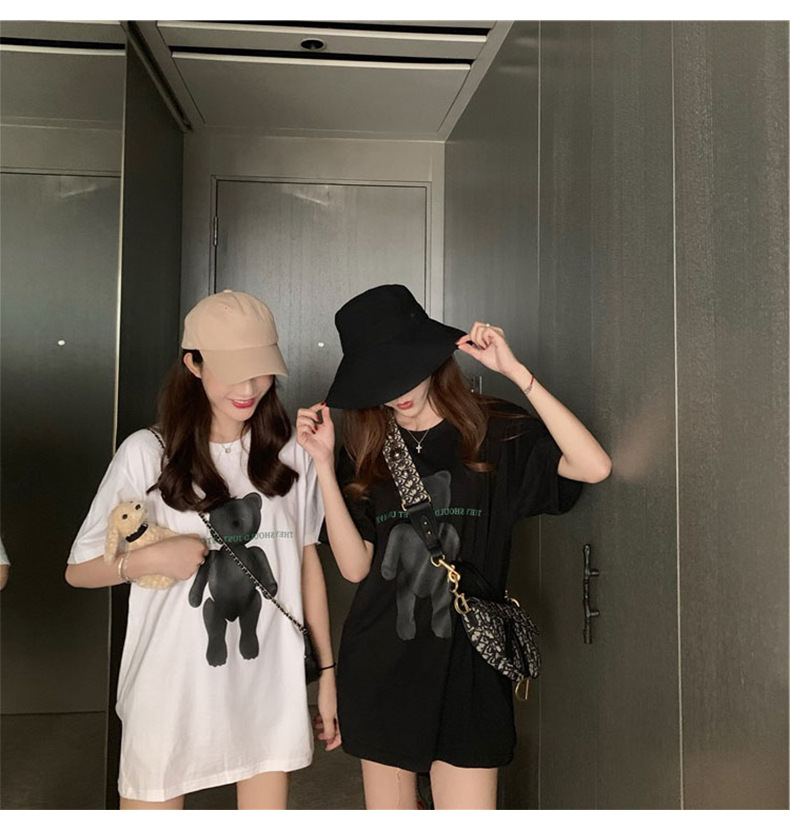 Đầm Thun Nữ Tay Ngắn Dáng Rộng Phong Cách Hàn Quốc | BigBuy360 - bigbuy360.vn